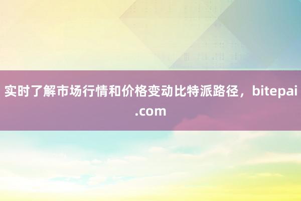 实时了解市场行情和价格变动比特派路径，bitepai.com