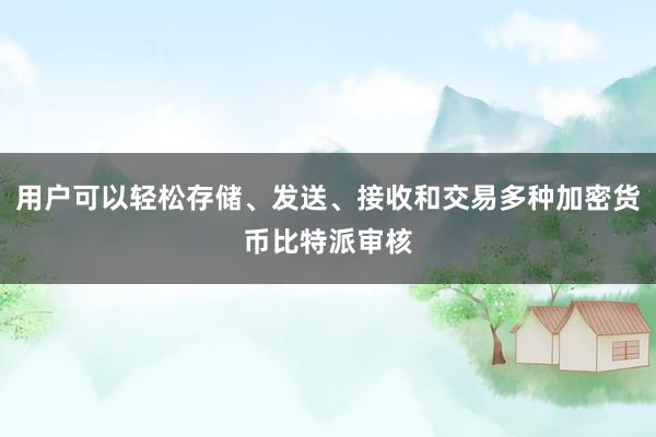 用户可以轻松存储、发送、接收和交易多种加密货币比特派审核