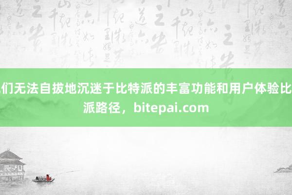 他们无法自拔地沉迷于比特派的丰富功能和用户体验比特派路径，bitepai.com