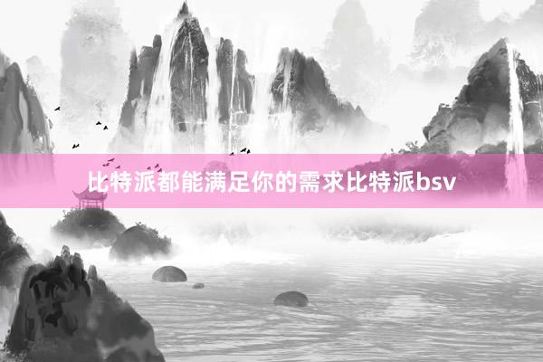 比特派都能满足你的需求比特派bsv