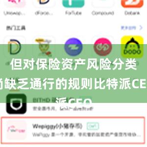 但对保险资产风险分类尚缺乏通行的规则比特派CEO