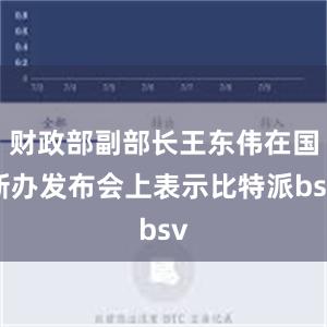 财政部副部长王东伟在国新办发布会上表示比特派bsv