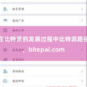 在比特派的发展过程中比特派路径，bitepai.com